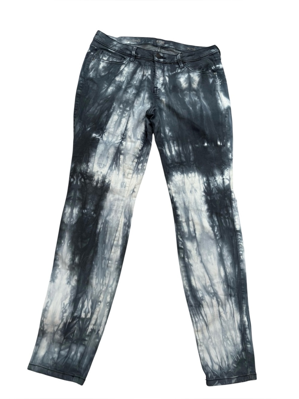 a.n.a Tie Dye Jeggings Women’s Size 10 Black Gray white Skinny Stretch Jeans